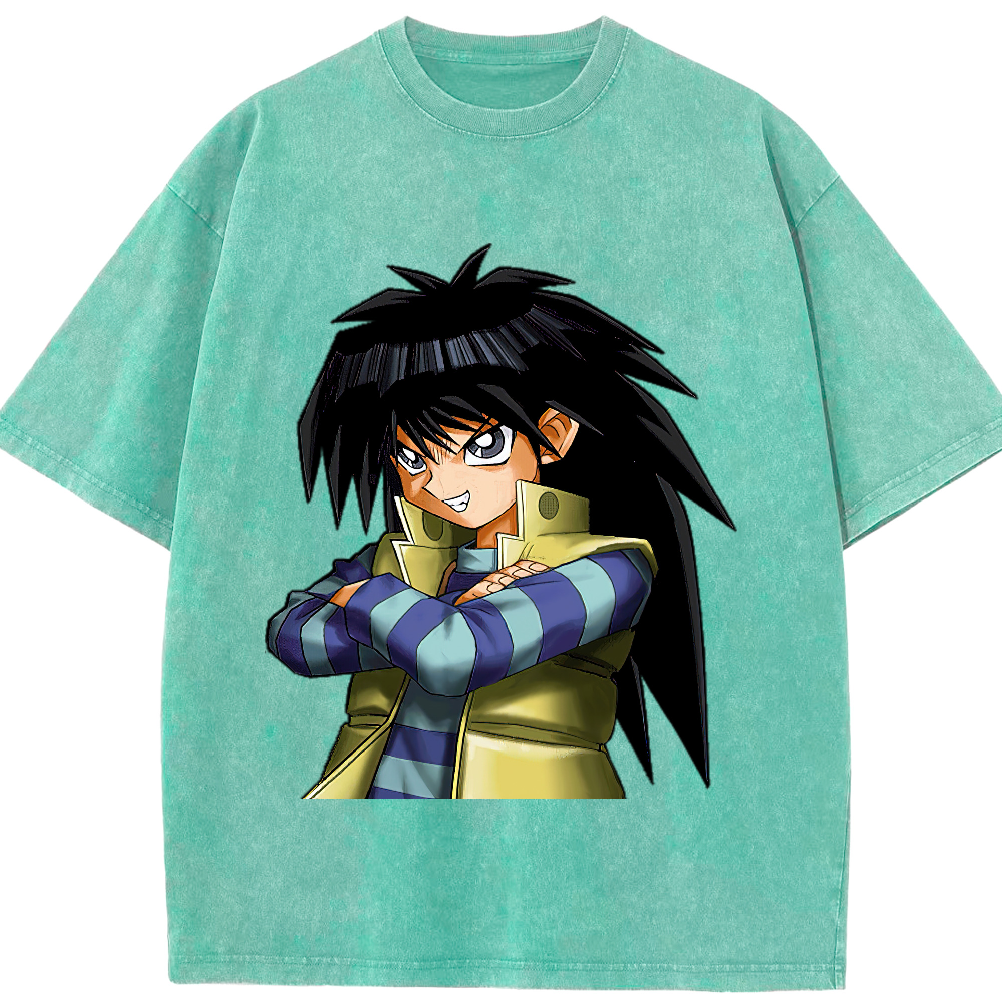 （画像用） 遊☆戯☆王 Yu-Gi-Oh! 綿100% ヴィンテージ風 半袖Tシャツ（フロントプリント）